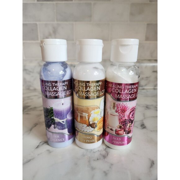 La Palm Healing Therapy Collagen Massage Lotion Set Of 3 Limited Edition - Picture 3 of 9